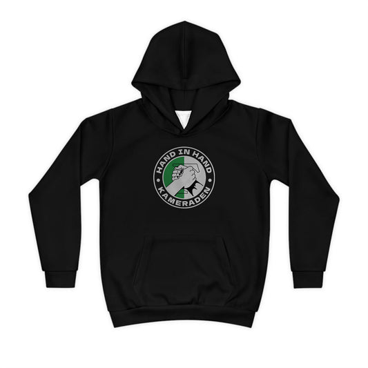 Hoodie regular zwart - kids - Groen wit - Hand in Hand