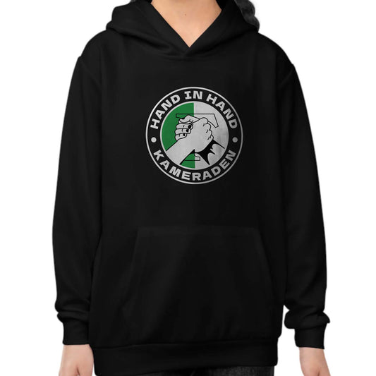 Hoodie regular zwart - kids - Groen wit - Hand in Hand
