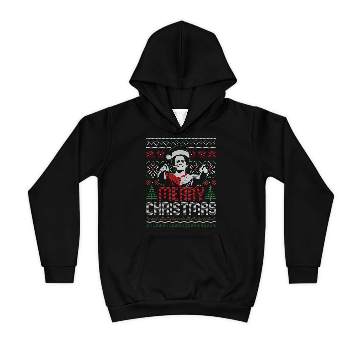 Kerst hoodie regular zwart - kids - Ayase Merry Christmas
