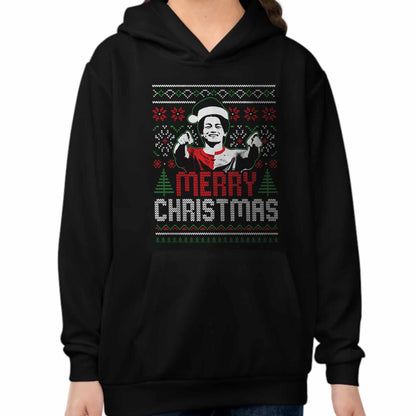 Kerst hoodie regular zwart - kids - Ayase Merry Christmas