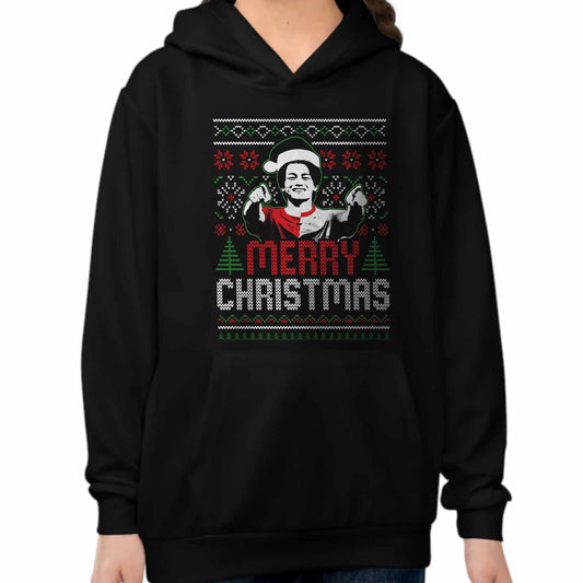 Kerst hoodie regular zwart - kids - Ayase Merry Christmas