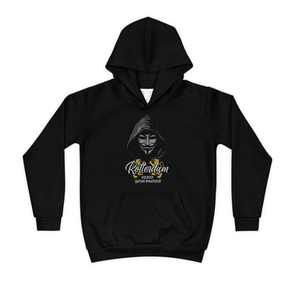 Hoodie regular zwart - kids - Vendetta - Rotterdam stand your ground