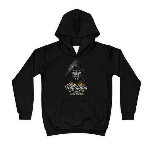 Hoodie regular zwart - kids - Vendetta - Rotterdam stand your ground