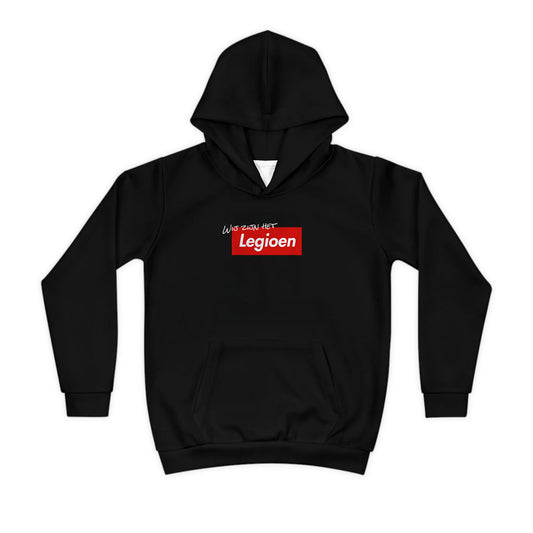 Hoodie regular zwart - kids - Wij zijn het Legioen