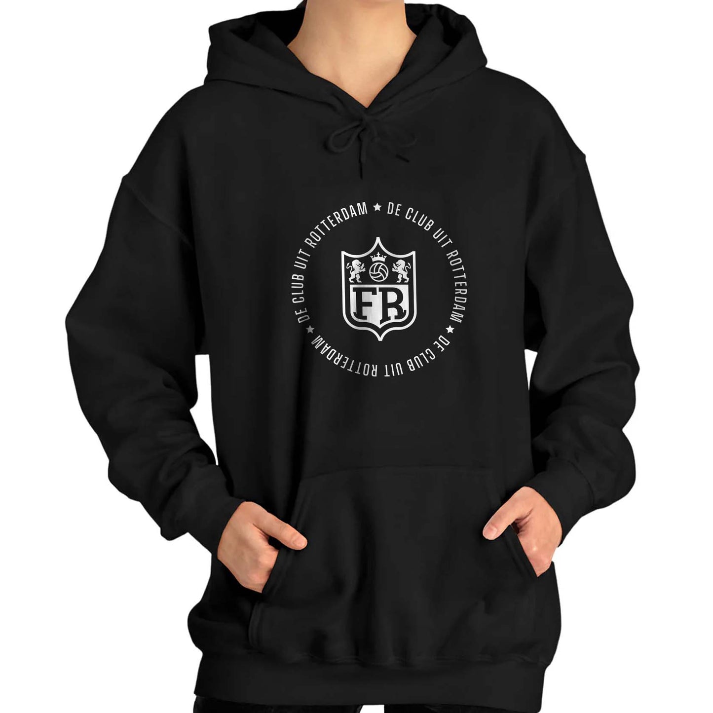Hoodie relax zwart - FR - De club uit Rotterdam