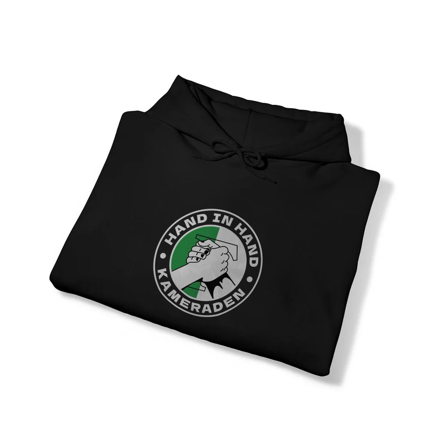 Hoodie relax zwart - Groen wit - Hand in Hand