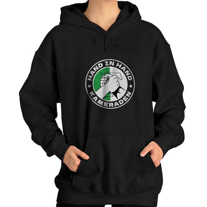Hoodie relax zwart - Groen wit - Hand in Hand