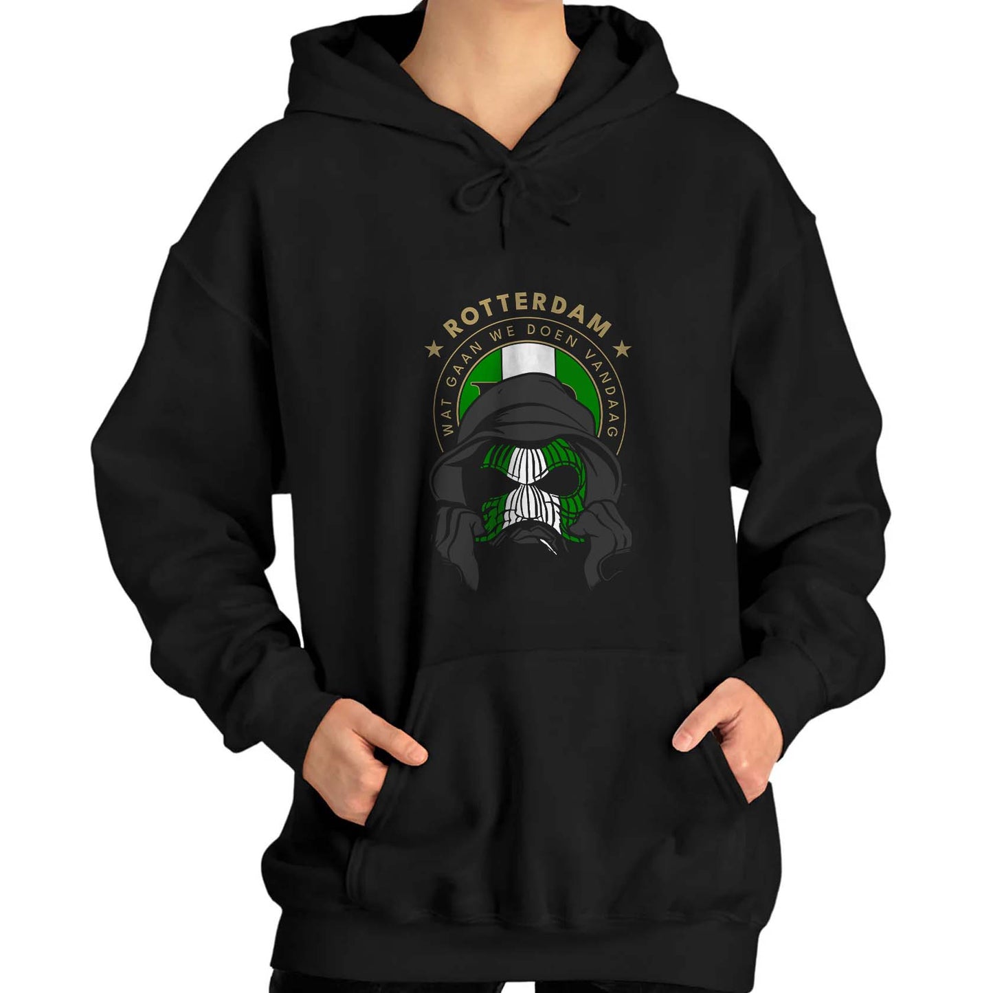 Hoodie relax zwart - FR masker