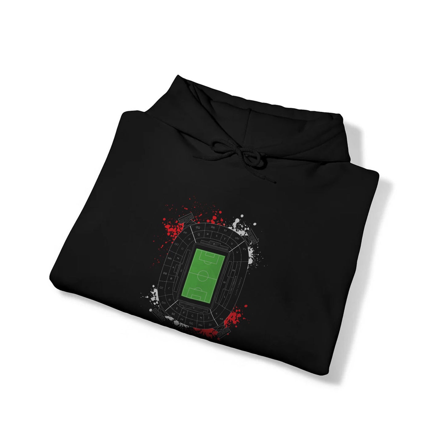 Hoodie relax zwart - Rood wit Kuip