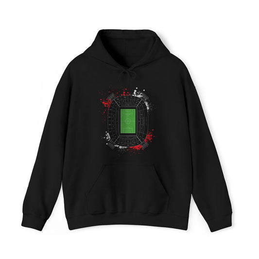 Hoodie relax zwart - Rood wit Kuip