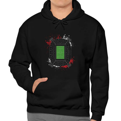 Hoodie relax zwart - Rood wit Kuip
