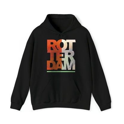 Hoodie relax zwart - ROT TER DAM
