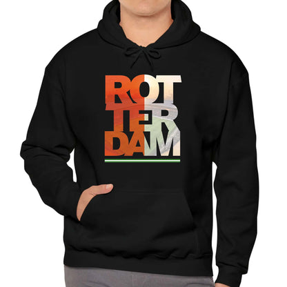 Hoodie relax zwart - ROT TER DAM