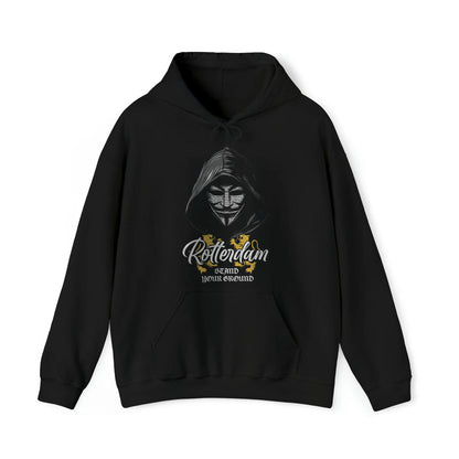 Hoodie relax zwart - Vendetta - Rotterdam stand your ground
