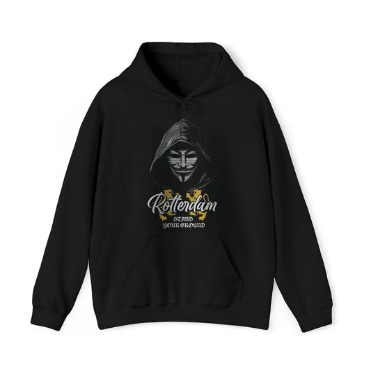 Hoodie relax zwart - Vendetta - Rotterdam stand your ground