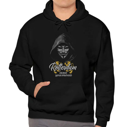 Hoodie relax zwart - Vendetta - Rotterdam stand your ground