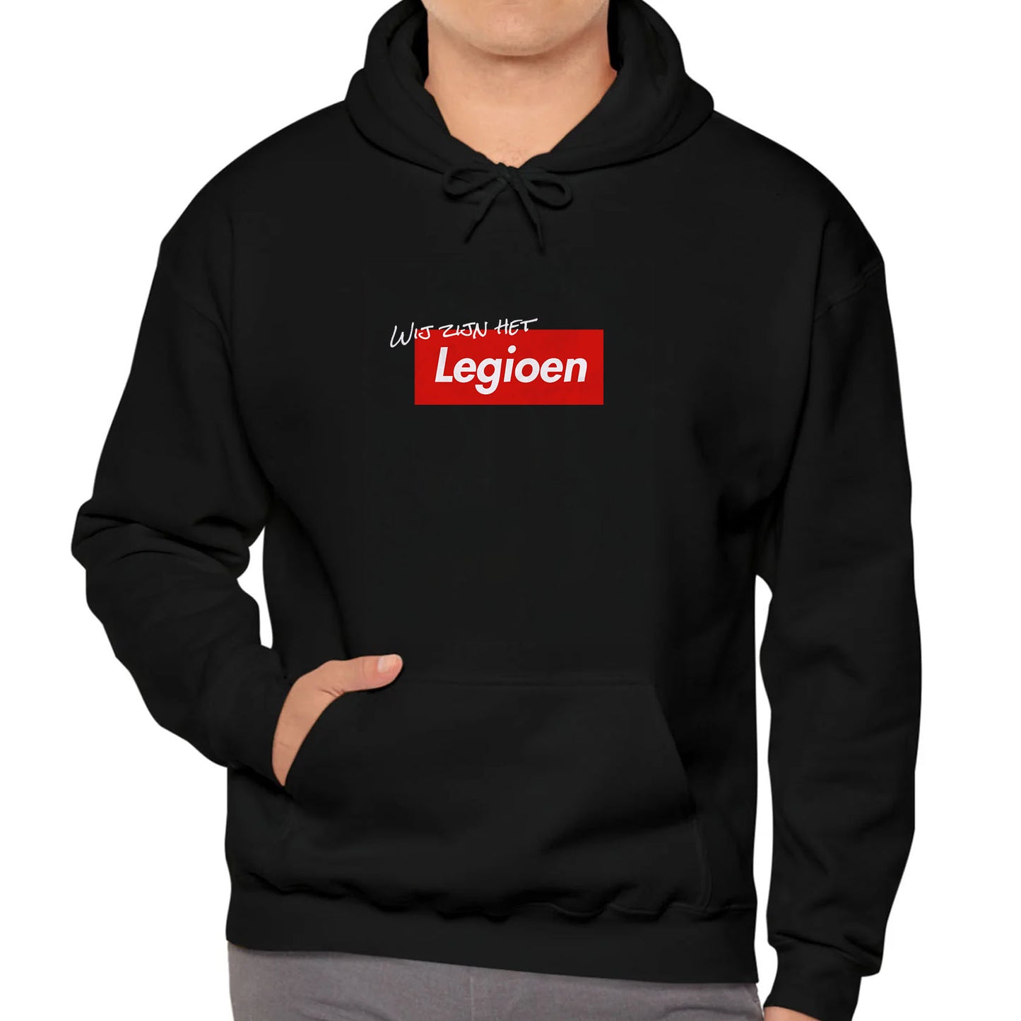Hoodie relax zwart - Wij zijn het Legioen