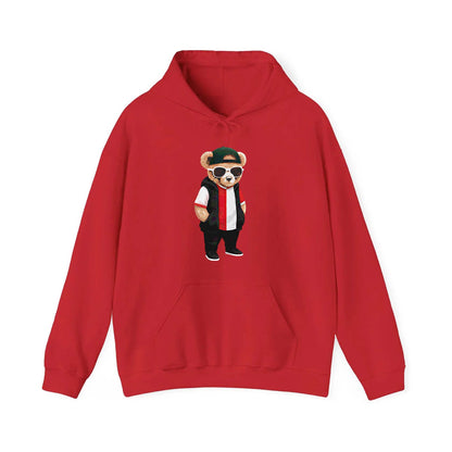 Hoodie relax - Hand in zakken beer