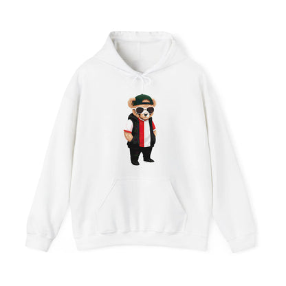 Hoodie relax - Hand in zakken beer