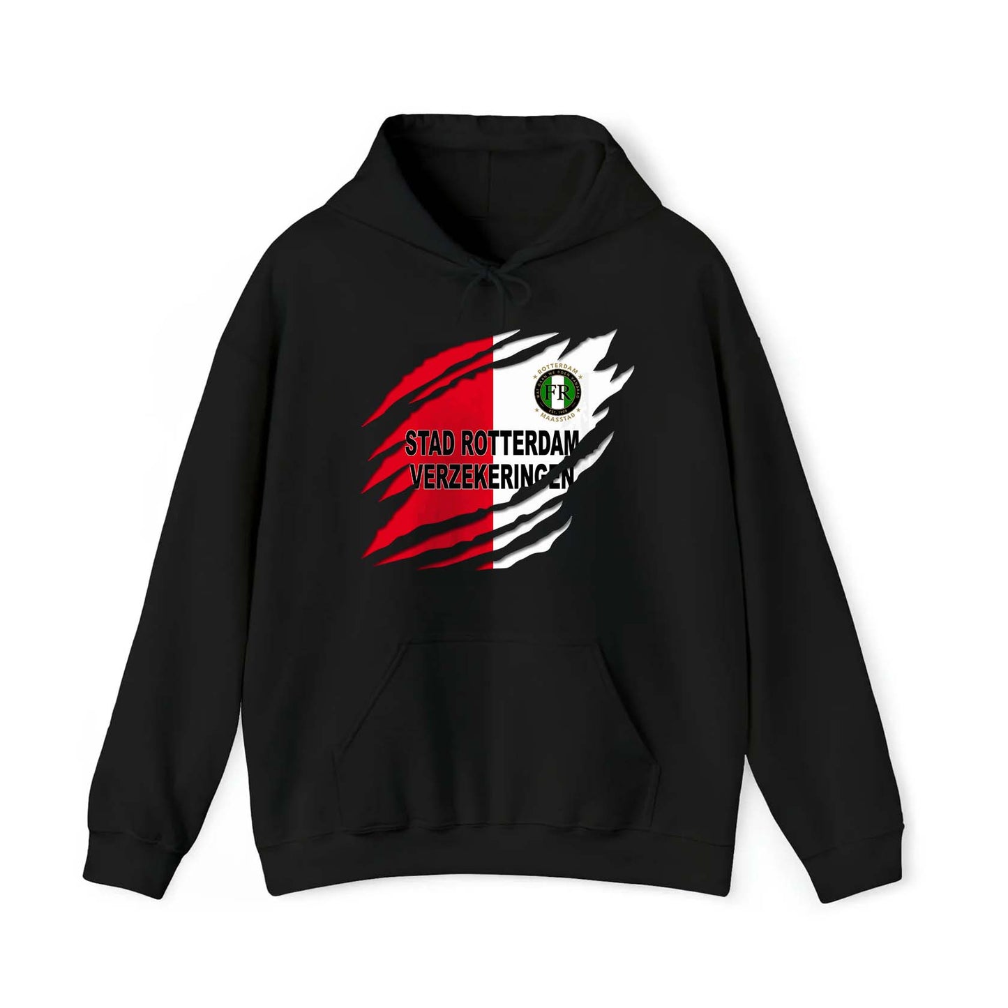 Hoodie relax zwart - Stad Rotterdam Verzekeringen
