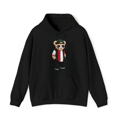 Hoodie relax - Hand in zakken beer