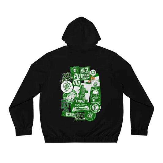 Hoodie met rits relax zwart - FR Stickers