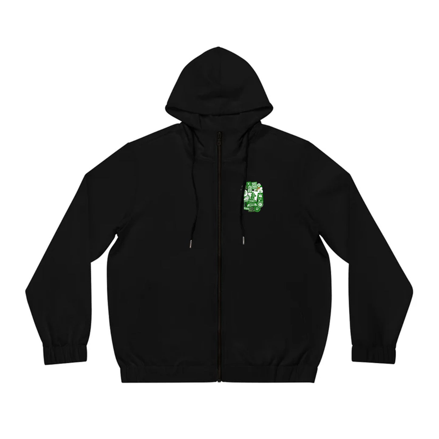 Hoodie met rits relax zwart - FR Stickers