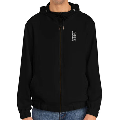Hoodie met rits relax zwart - De Mooiste Rotstad