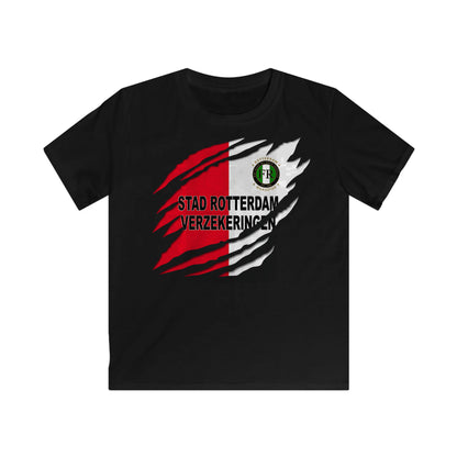T-shirt regular zwart - kids - Stad Rotterdam Verzekeringen