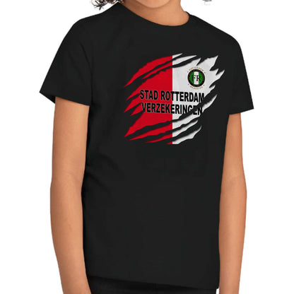 T-shirt regular zwart - kids - Stad Rotterdam Verzekeringen