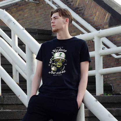 T-shirt regular - Adem in adem Zuid - No face No case - logo voor groot