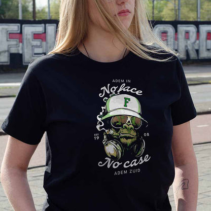 T-shirt regular - Adem in adem Zuid - No face No case - logo voor groot