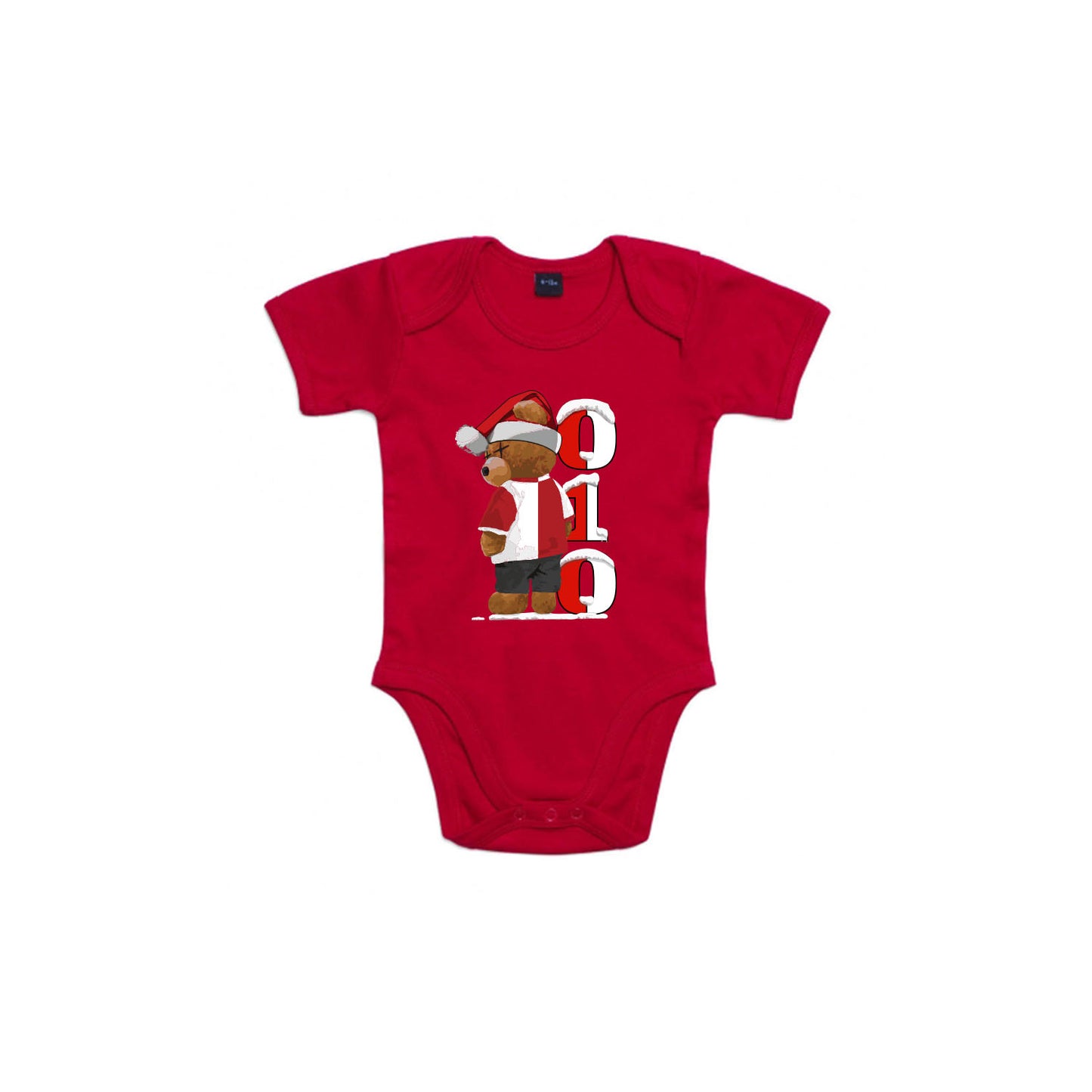 Rompertje baby - 010 beer kerstmuts