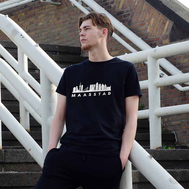 T-shirt regular - Skyline Maasstad - logo voor groot