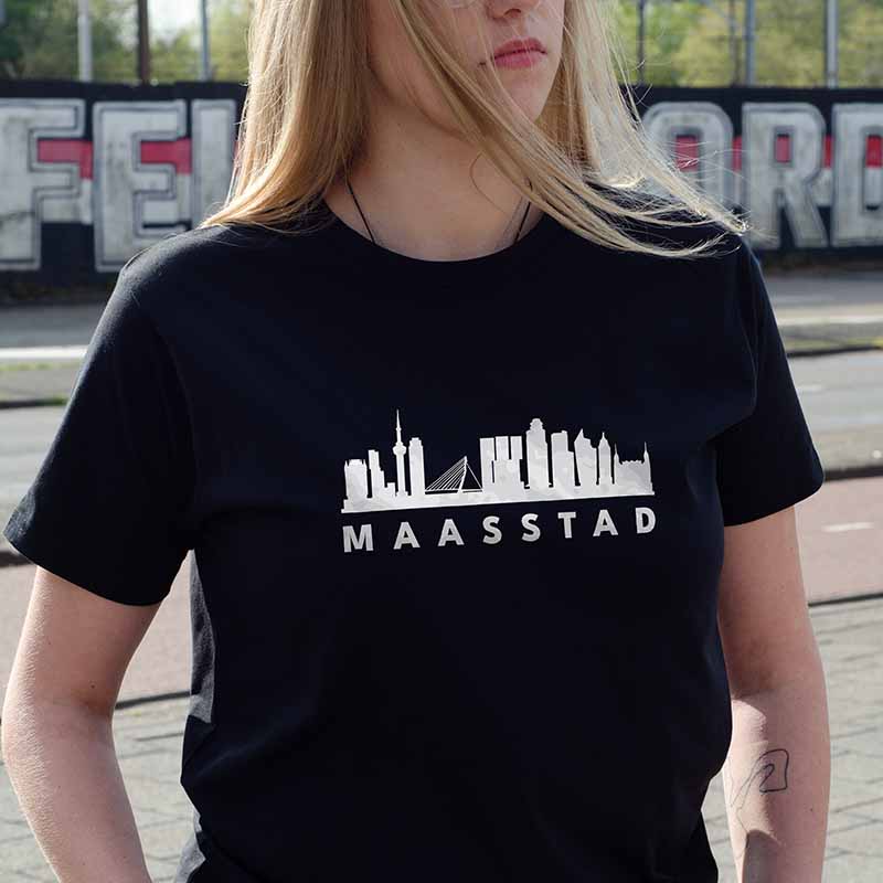 T-shirt regular - Skyline Maasstad - logo voor groot