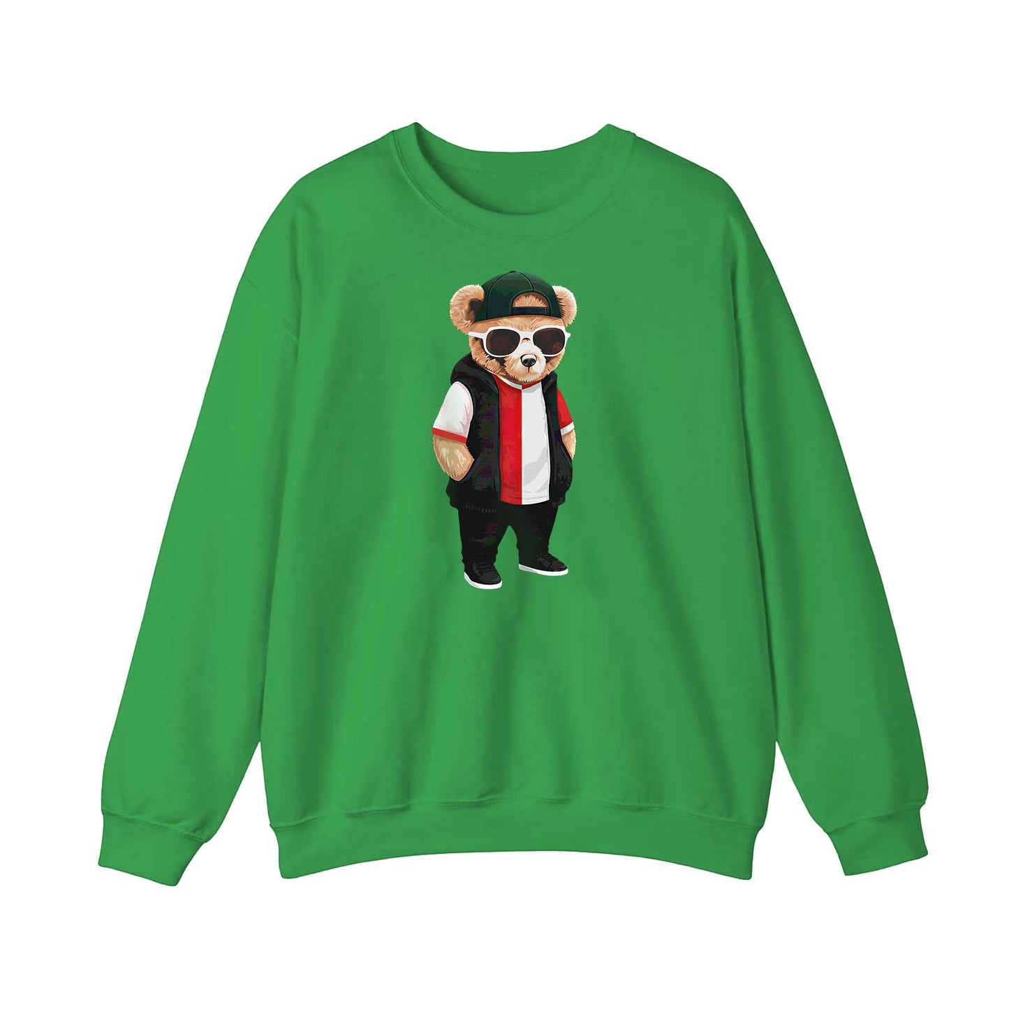Sweater regular zwart - Hand in zakken beer