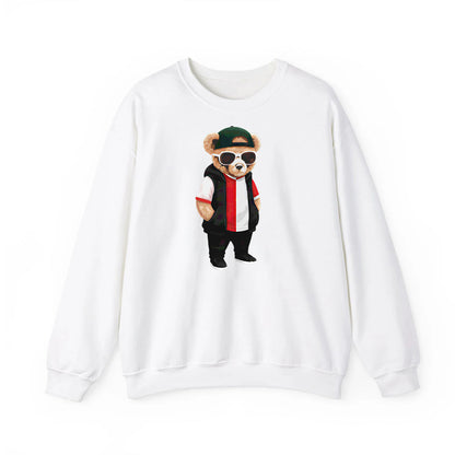 Sweater regular zwart - Hand in zakken beer