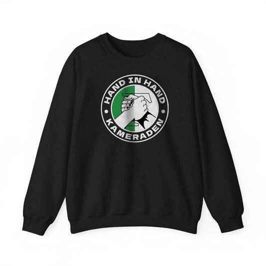 Sweater regular zwart - Groen wit - Hand in Hand