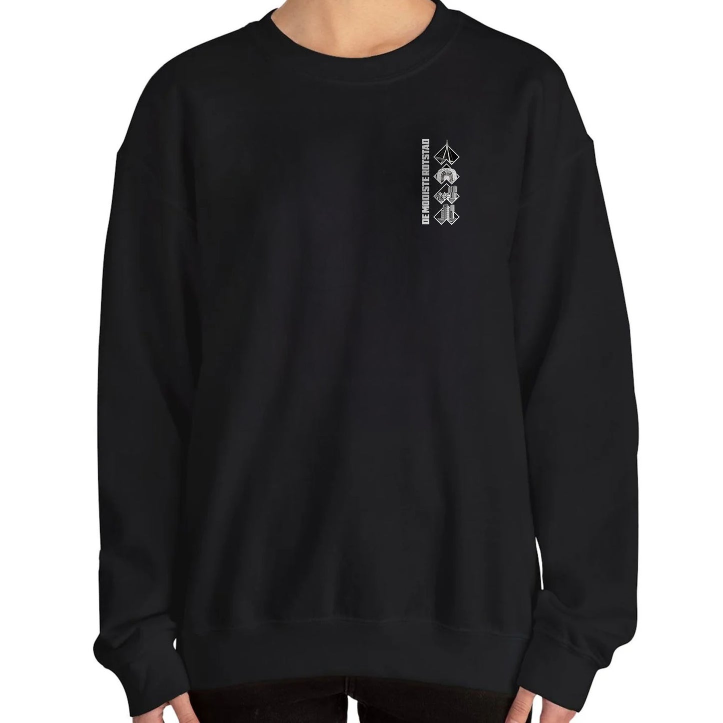 Sweater regular zwart - De Mooiste Rotstad