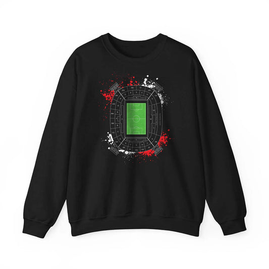 Sweater regular zwart - Rood wit Kuip