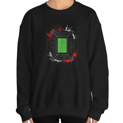 Sweater regular zwart - Rood wit Kuip