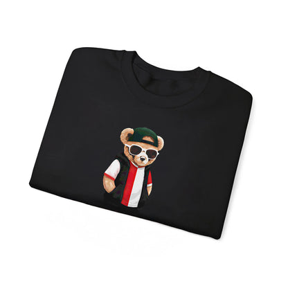 Sweater regular zwart - Hand in zakken beer