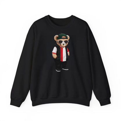 Sweater regular zwart - Hand in zakken beer