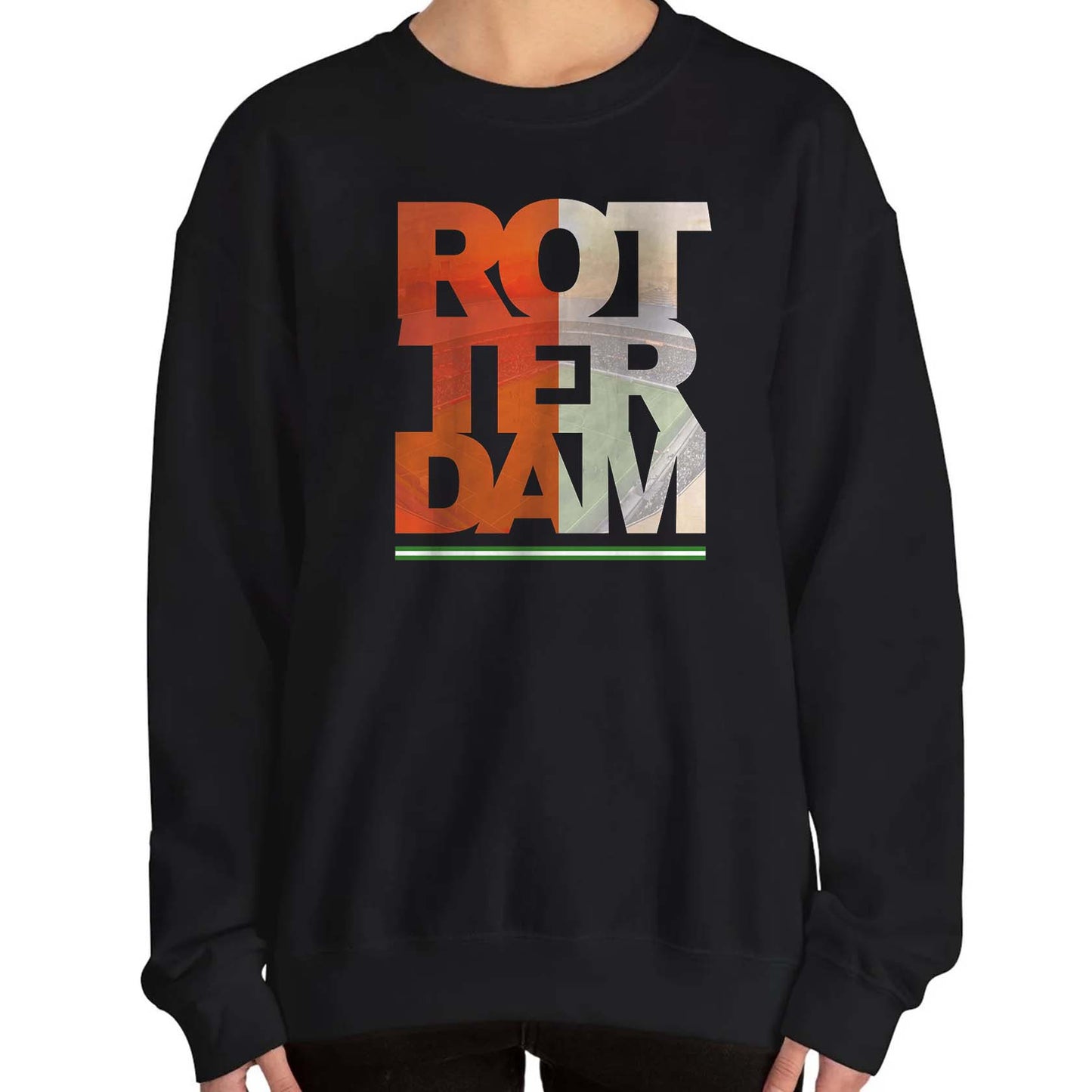 Sweater regular zwart - ROT TER DAM
