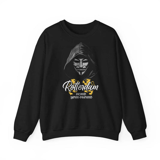 Sweater zwart regular - Vendetta - Rotterdam stand your ground