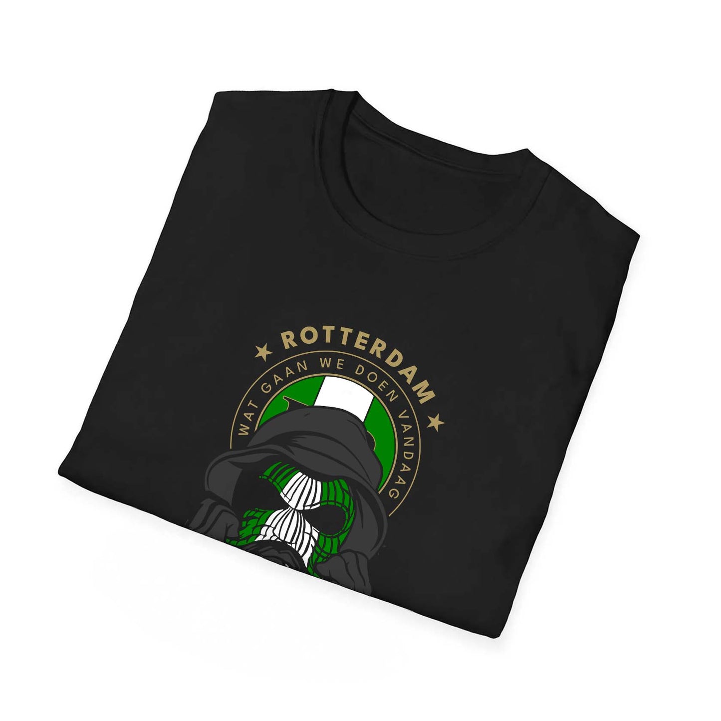 T-shirt regular zwart - FR masker