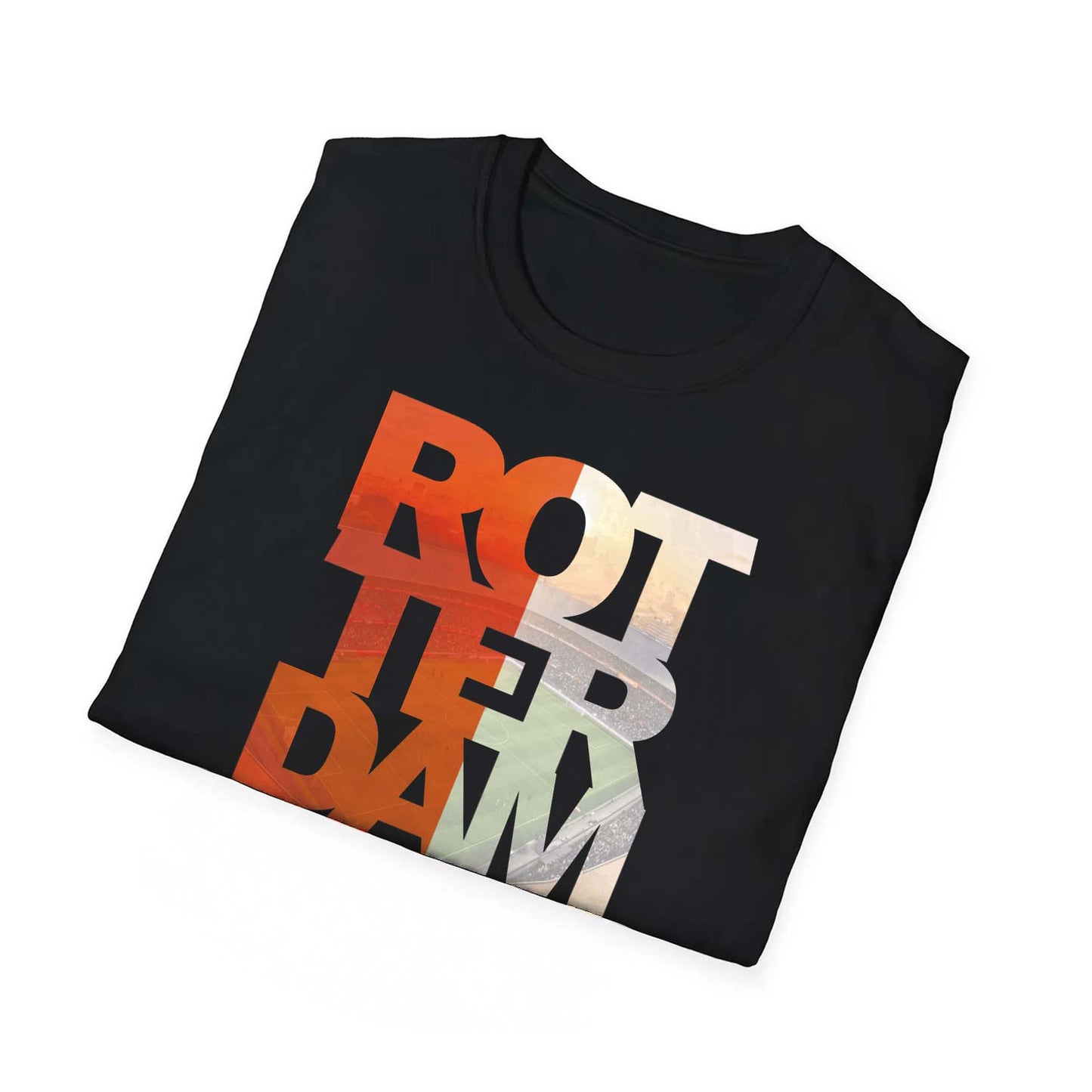 T-shirt regular zwart - ROT TER DAM
