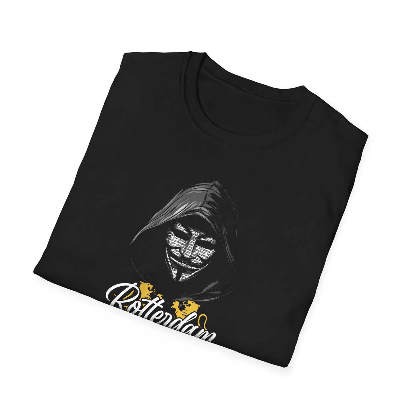 T-shirt regular zwart - Vendetta - Rotterdam stand your ground