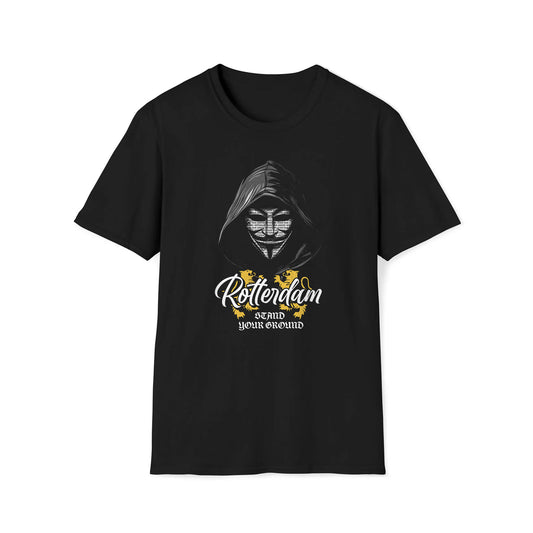 T-shirt regular zwart - Vendetta - Rotterdam stand your ground