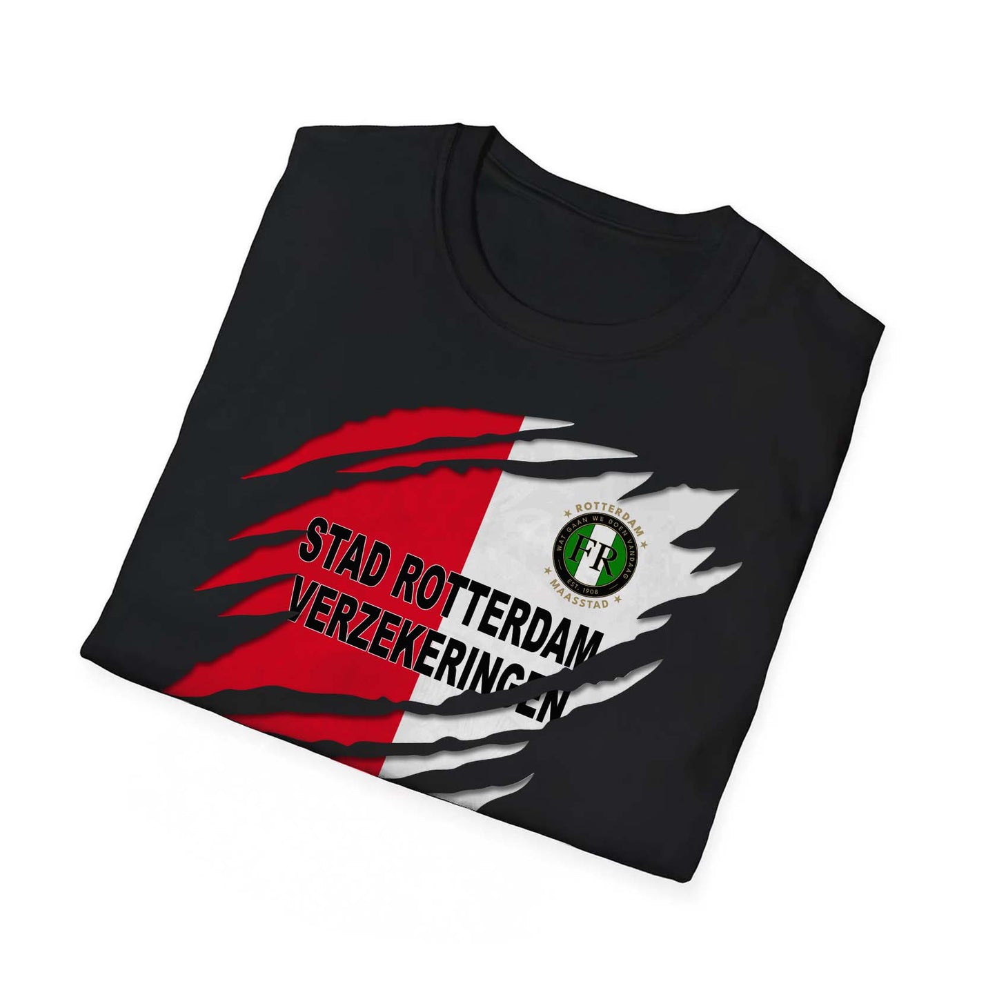 T-shirt regular zwart - Stad Rotterdam Verzekeringen